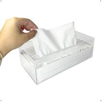 Porta Papel Para Lenços de Papel Ou Interfolha Caixa Acrílico Cristal Transparente