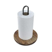 Porta Papel Toalha de Mesa de Madeira e Aço - Stolf