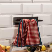 Porta Papel Toalha Dupla Face Suporte Parede Cozinha Preto Porta Papel Toalha Dupla Face Suporte Parede Cozinha Preto