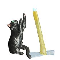 Porta Papel Toalha Gatinho Caçando Passaro Decorativo Criativo Cozinha Mesa Cor:Preto