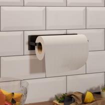 Porta Papel Toalha Multiuso Suporte Parede Cozinha Preto