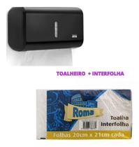 Porta Papel Toalha P/banheiro + Papel Interfolha Branco