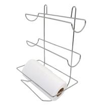 Porta Papel Toalha Triplo Alumínio Plástico Filme Rolo Suporte de Metal Parede Armário Cozinha Porta Papel Toalha Triplo Alumínio Plástico Filme Rolo Suporte de Metal Parede Armário Cozinha