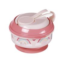 Porta Papinha Com Amassador Arco-Íris / Bailarina / Petit Menina 300ml - Plasútil