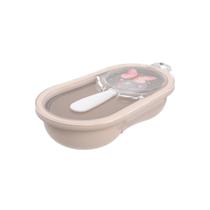 Porta-papinha Infantil Decorado C/ Colher Para Bebê Plasútil