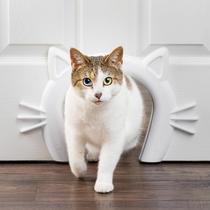 Porta para gatos PetSafe - Corredor para gatos para portas internas - Adiciona privacidade, mantém os cães longe do espaço, comida e caixa de areia ou alimentador automático dos gatos - Para gatos de até 20 lb - Durável e fácil de instalar - Fabric