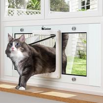 Porta para Pets Linvivon Ajustável 79-91cm com Trava Magnética para Janela Porta para Pets Linvivon Ajustável 79-91cm com Trava Magnética para Janela