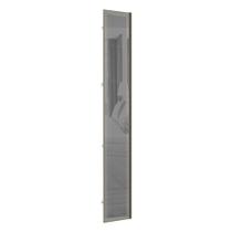 Porta para Roupeiro Closet Canto Diagonal 40cm Puxador Perfil Inox com Vidro Reflecta Luciane Móveis