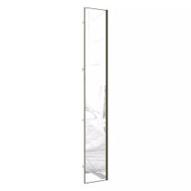 Porta para Roupeiro Closet Canto Individual 40cm Puxador Perfil Inox com Espelho Luciane Móveis