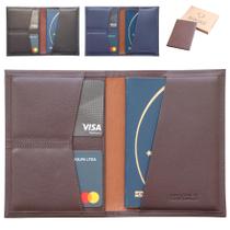 Porta Passaporte Capa Viagem Masculina Feminina Mala Case Couro Legítimo Marca BRASILE
