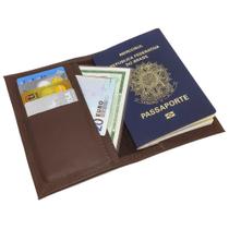 Porta Passaporte Documento Couro Legitimo Viagem