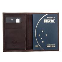 Porta Passaporte Em Couro Carteira Para Viagem Masculina Feminina