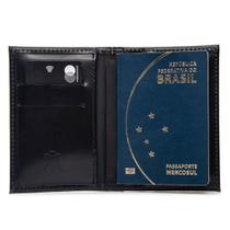 Porta Passaporte Em Couro Carteira Para Viagem Masculina Feminina