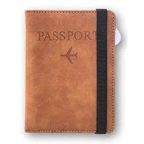 Porta Passaporte Em Couro PU Com Elástico Novo Documento