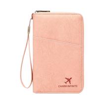 Porta-passaporte Multifuncional Com Bloqueio RFID, Carteira Para Documentos De Viagem Com Zíper