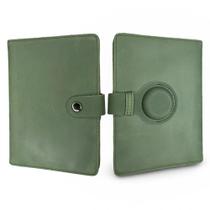 Porta-Passaportes e Carteira em Couro Genuíno com Bloqueio RFID