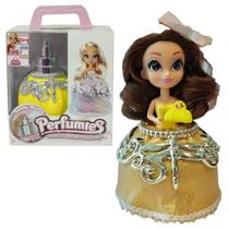 Porta Perfume Com Boneca Chloe Love Amarelo - Fun
