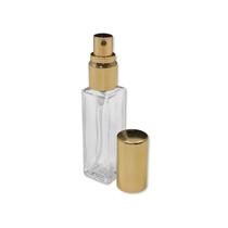 Porta Perfume de Vidro 8ml Com Tampa Dourada