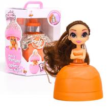Porta Perfume Mini Boneca Leah Laranja - Fun