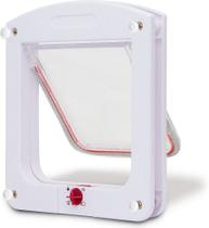 Porta Pet Door Para Cães E Gatos Ate 7kg Com Trava 4 Funçoes Branco Porta Pet Door Para Cães E Gatos Ate 7kg Com Trava 4 Funçoes Branco