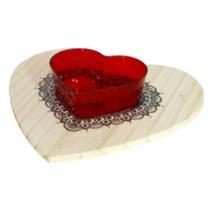 Porta-petisco com pote mãe, você é amor...rosa arabesco 23x25,5 Porta-petisco com pote mãe, você é amor...rosa arabesco 23x25,5