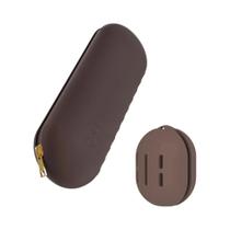 Porta-Pincéis De Maquiagem De Silicone Para Viagem Com Fecho De Zíper Anti-Queda Para Uso Diário.