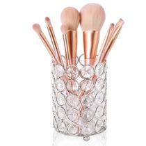 Porta-pincéis de maquiagem ShellKingdom Clear Crystal 8x12 cm