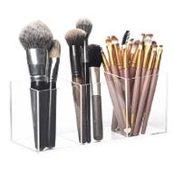 Porta Pincel de Maquiagem em Acrílico Transparente Organizador Cosméticos