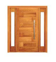 Porta Pivotante 713 Brotas com Visor Lateral Duplo - Madeira Maciça - Angelim Porta Pivotante 713 Brotas com Visor Lateral Duplo - Madeira Maciça - Angelim