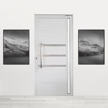 Porta Pivotante de Alumínio 210 X 120cm com Puxador, Friso e Vidro Veneza Esquadrias Bergamo Porta Pivotante de Alumínio 210 X 120cm com Puxador, Friso e Vidro Veneza Esquadrias Bergamo