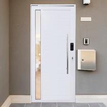 Porta Pivotante de Alumínio 210 x 120cm com Visor e Fechadura Digital Linha 30 Abertura Esquerda Branco Esquadrias Bergamo Porta Pivotante de Alumínio 210 x 120cm com Visor e Fechadura Digital Linha 30 Abertura Esquerda Branco Esquadrias Bergamo