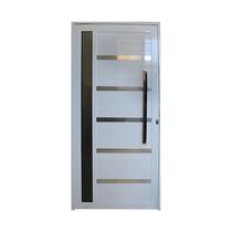 Porta Pivotante de Alumínio Branco Com Vidro e Puxador CMC Classic - Lado Esquerdo - 2.10 (A) X 0.90 (L)