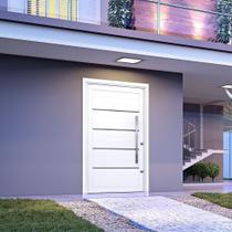 Porta Pivotante de Aluminio com Friso Puxador de 1 Metro 225x130 Lucasa Aluminio Abertura Direita Porta Pivotante de Aluminio com Friso Puxador de 1 Metro 225x130 Lucasa Aluminio Abertura Direita