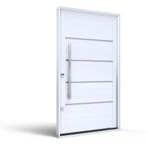 Porta Pivotante de Aluminio com Friso Puxador de 1 metro 225x130 Lucasa Aluminio