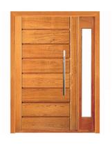 Porta Pivotante Horizontal com Visor Lateral - Madeira Maciça - Angelim Porta Pivotante Horizontal com Visor Lateral - Madeira Maciça - Angelim