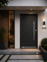 Porta Pivotante Lambril 100x220x14 cm Aço Galvanizado com Puxador Esquerda Porta Pivotante Lambril 100x220x14 cm Aço Galvanizado com Puxador Esquerda
