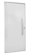 Porta pivotante lambril com puxador 80 cm fechadura rolete linha 30 alumínio branco/preto