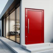 Porta Pivotante Lambril com Puxador Lado Direito Elite 216x120 Vermelho