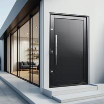 Porta Pivotante Lambril com Puxador Lado Direito Elite 216x150cm Preto