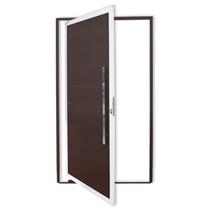 Porta Pivotante Lambril com Puxador Super 210cm x 100cm Brimak Abertura Direita Mix Corten Porta Pivotante Lambril com Puxador Super 210cm x 100cm Brimak Abertura Direita Mix Corten