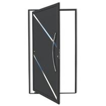 Porta Pivotante Lambril Duna com Puxador Super 210cm x 120cm Brimak Abertura Direita Cinza Porta Pivotante Lambril Duna com Puxador Super 210cm x 120cm Brimak Abertura Direita Cinza