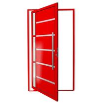 Porta Pivotante Lambril Miraggio com Puxador Super 210cm x 100cm Brimak Abertura Direita Vermelho Porta Pivotante Lambril Miraggio com Puxador Super 210cm x 100cm Brimak Abertura Direita Vermelho