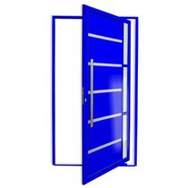 Porta Pivotante Lambril Miraggio com Puxador Super 210cm x 100cm Brimak Abertura Esquerda Azul Porta Pivotante Lambril Miraggio com Puxador Super 210cm x 100cm Brimak Abertura Esquerda Azul
