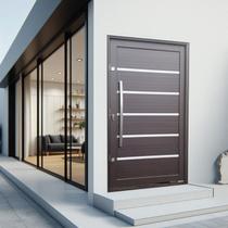 Porta Pivotante Lambril Premium com Puxador Lado Direito Elite 216x100 Corten