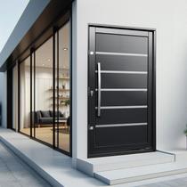 Porta Pivotante Lambril Premium com Puxador Lado Esquerdo Elite 216x100 Preto