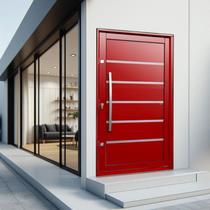 Porta Pivotante Lambril Premium com Puxador Lado Esquerdo Elite 240x120 Vermelho