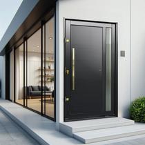 Porta Pivotante Lambril Visione com Puxador Elite 216x150 Abertura Direita