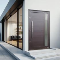 Porta Pivotante Lambril Visione com Puxador Lado Esquerdo Elite 216x100 Corten