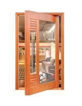 Porta Pivotante Lourdes com Puxador - Madeira Maciça - Angelim Porta Pivotante Lourdes com Puxador - Madeira Maciça - Angelim