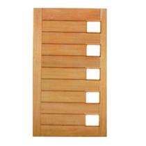 Porta Pivotante Mexicana Horizontal 05 Vidros Montada em Madeira Maciça Cedro Arana Casmavi